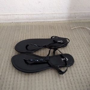 FIONI Black Sandals Women 8 Shoes